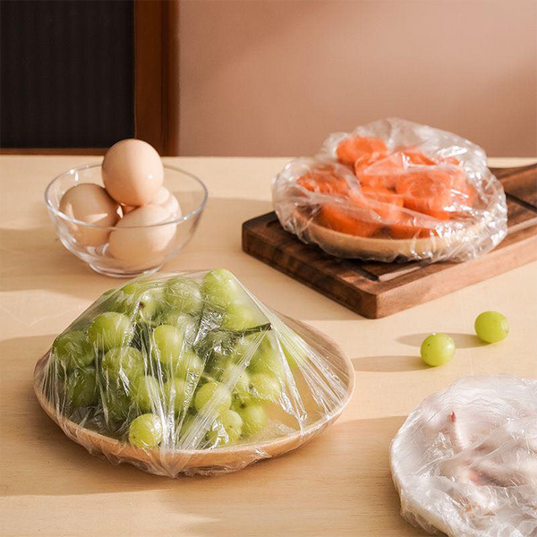 Набір харчових пакетів на гумці для зберігання продуктів, у мішечку 100шт 8 фото